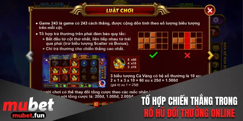 Tổ hợp chiến thắng trong nổ hũ đổi thưởng online